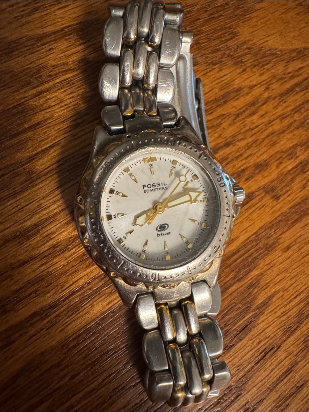 Fossil Silver and Gold Two-Tone Stainless Steel Watch